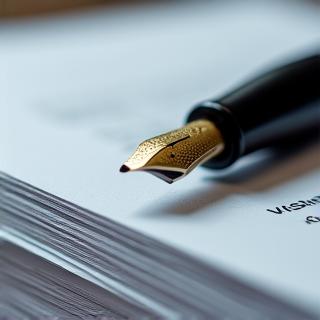 Legal documents and a fountain pen representing authoritative contract drafting